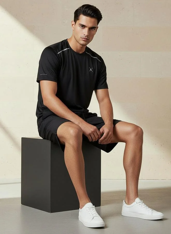 آكتف Men Printed Performance T-shirt